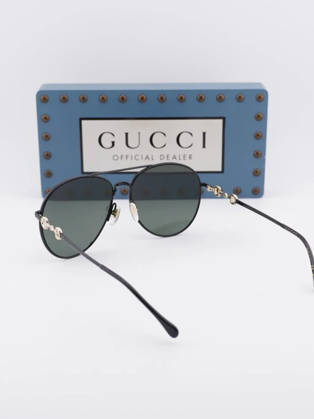 Gucci GG1698S 001 Aviator Sunglasses - Black\ Black